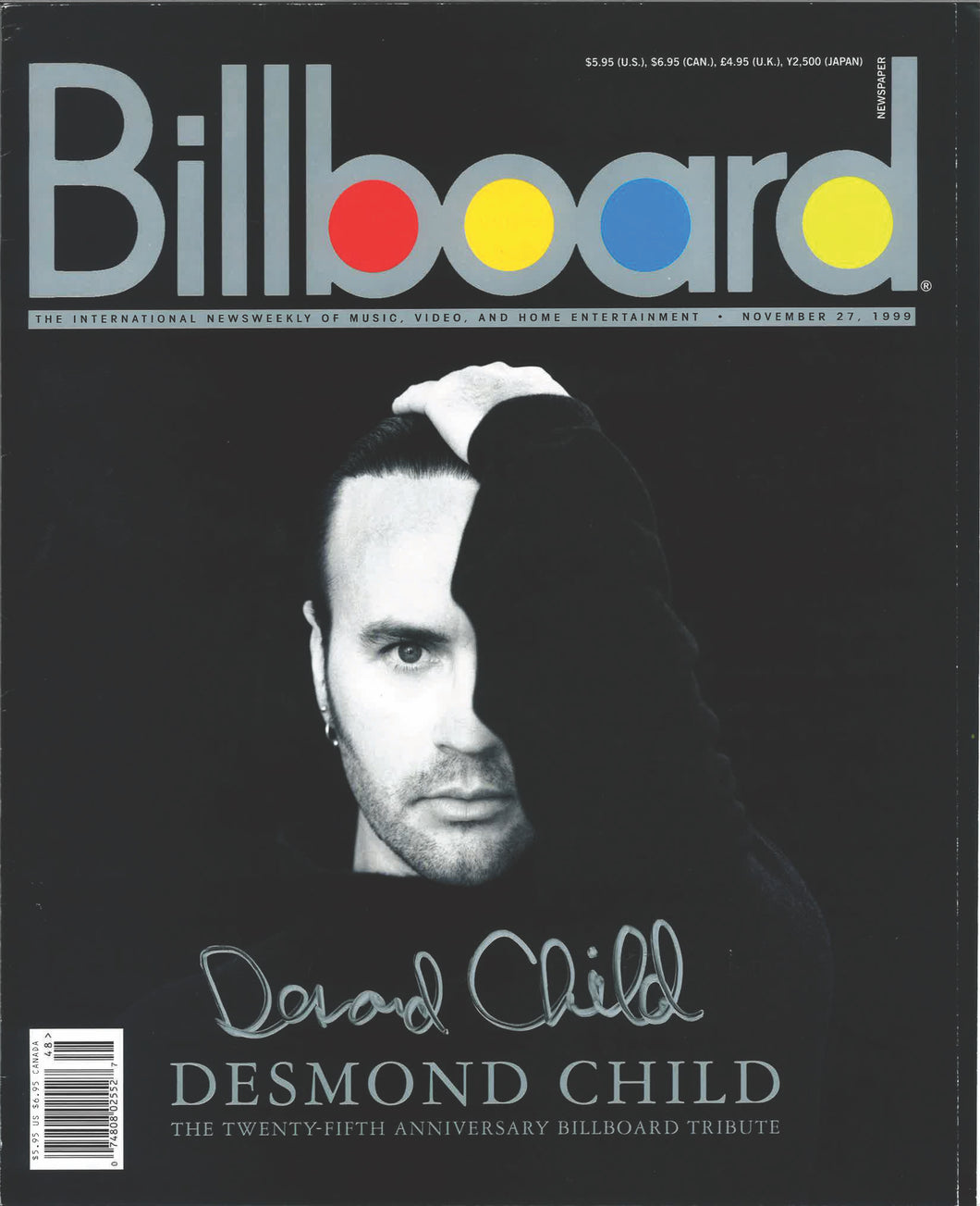 DESMOND CHILD Autographed Billboard Cover 1999